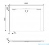 Excellent Forma X brodzik prostokątny 100x80 cm struktura, czarny mat BREX.1403.100.080.BLN